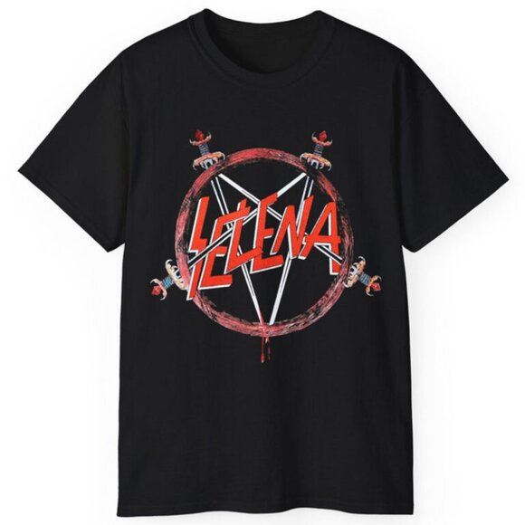 Selena Slayer Mashup Shirt Retro Parody Graphic Tee Latin Queen Meets Metal Band - Picture 1 of 6